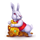 bounding luck rabbit symbol icon