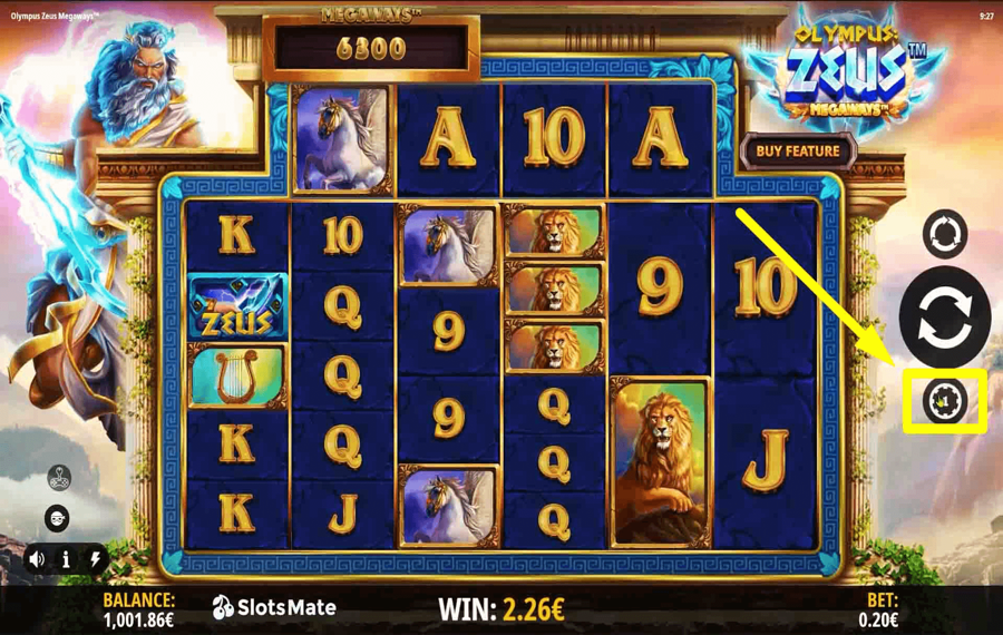 Choose your bet amount.