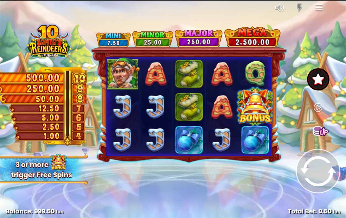 10 Santa’s Reindeers slot gameplay