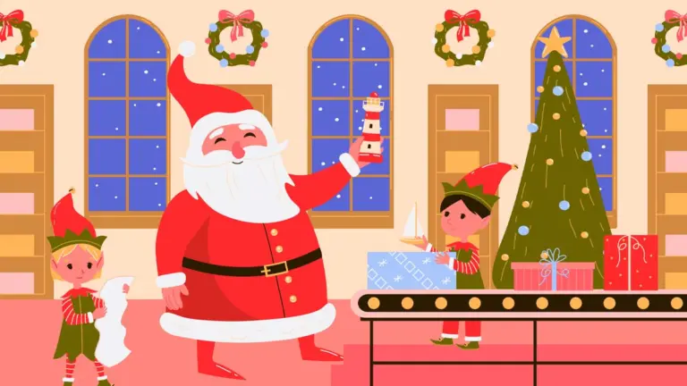 Christmas casino promotion illustration