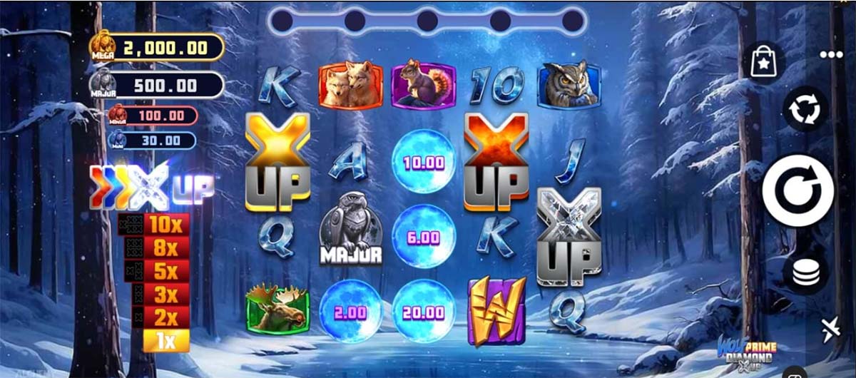 Wolf Prime Diamond X UP slot multipliers