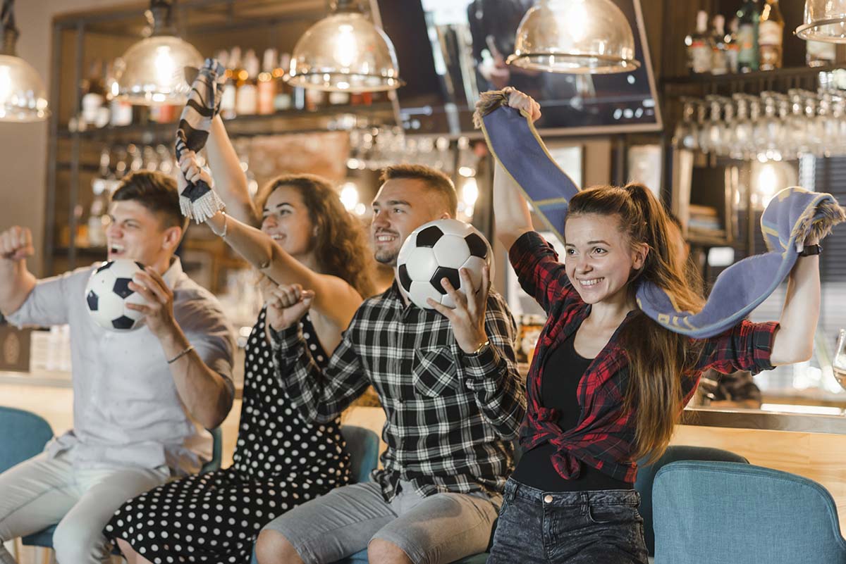 World Cup fans celebrating