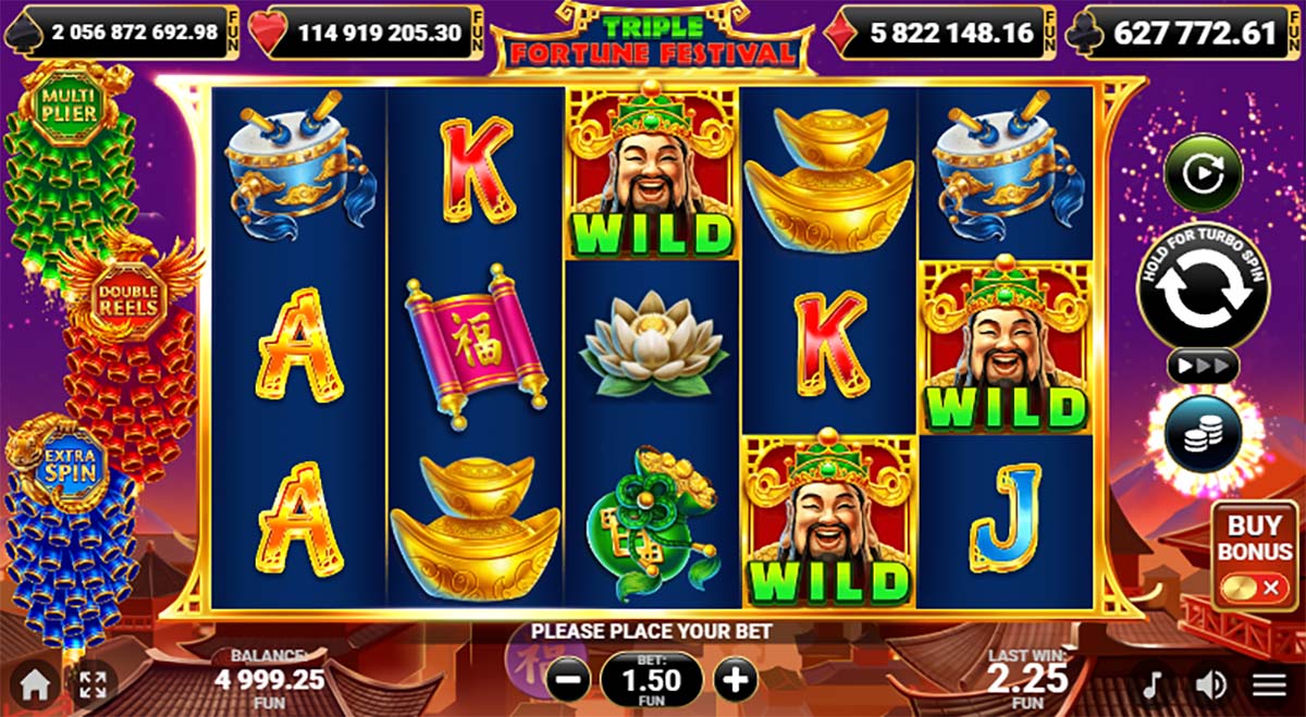 Triple Fortune Festival gameplay