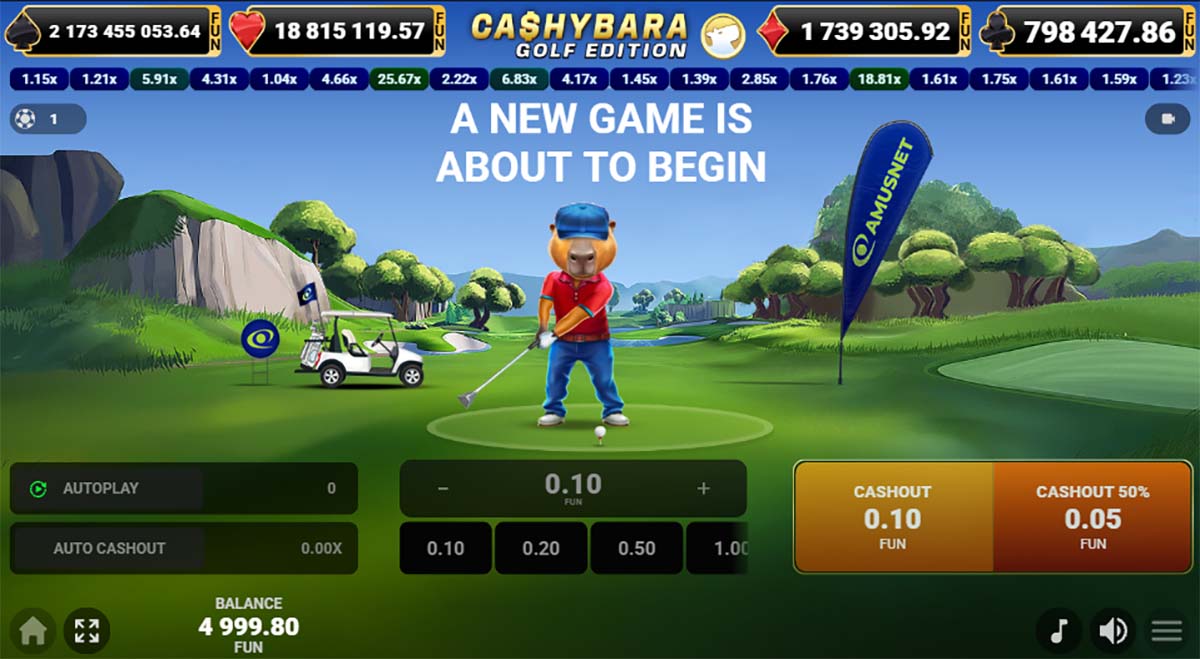 Cashybara Golf Edition gameplay