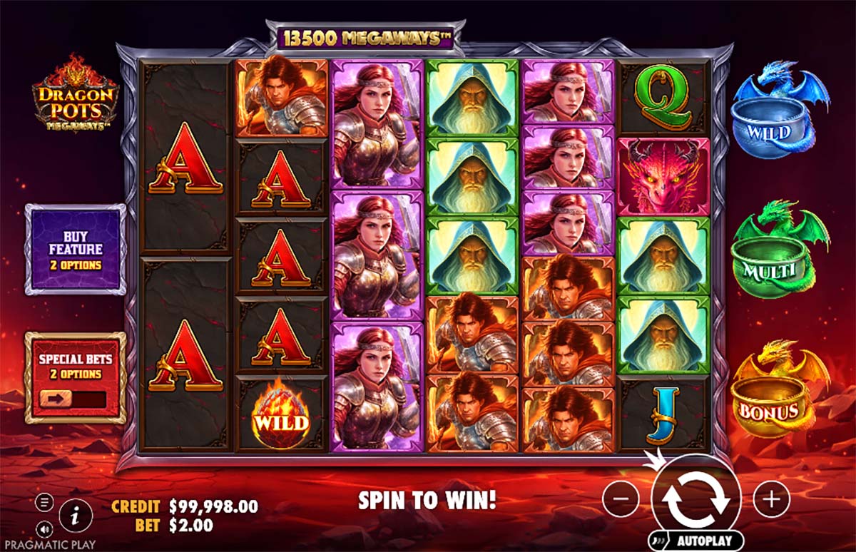 Dragon Pots Megaways gameplay