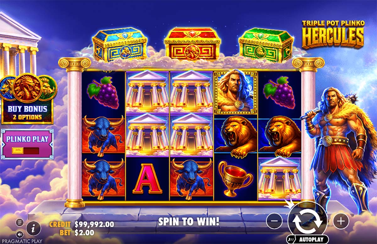 Triple Pot Plinko Hercules gameplay